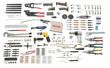 Master Sheet Metal Tool KIT ACAT 3X Rivet Gun 1/4" Incl. TCS Foam